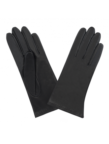 Glove Story 21001SN - CUIR D'AGNEAU - NOIR Glove Story-Soie-gants f cuir Gants