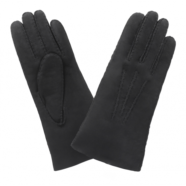 Glove Story 21154CU - AGNEAU VELOURS - NOIR gants femme Gants