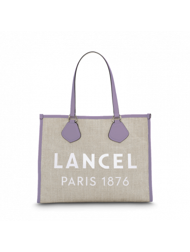 Lancel A10749 - TOILE ET CUIR - NATURAL lancel cabas summer shopping