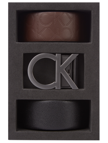 Calvin Klein K506118 - CUIR DE VACHETTE - BLA ck adj Coffret de ceintures