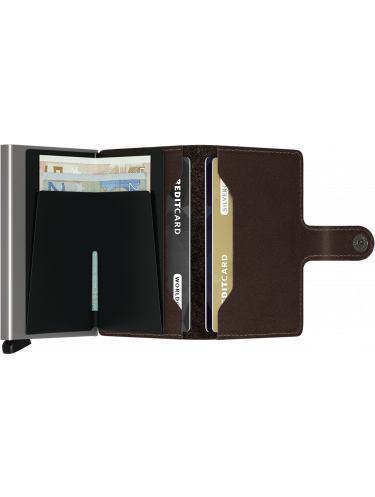 Secrid M - CUIR DE VACHETTE - DARK BROW secrid miniwallet original porte cartes Porte-cartes