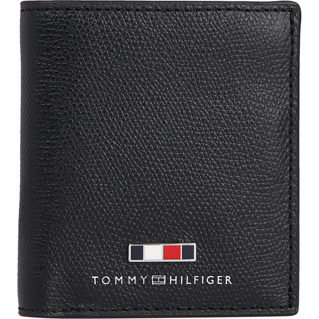 Tommy Hilfiger M07619 - CUIR DE VACHETTE - BLAC entreprise monnaie/billet Portefeuilles