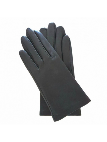 Poujade P01SOIE/I - CUIR D'AGNEAU - NOIR poujade classic soie gants femme Gants
