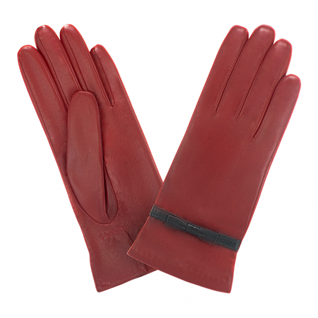 Glove Story 52595MI - AGNEAU - ROUGE/NOIR -  52595mi Gants