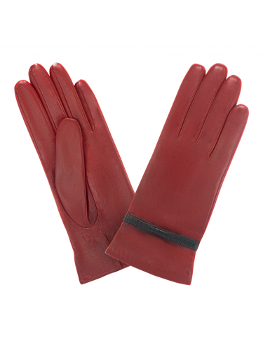 Glove Story 52595MI - AGNEAU - ROUGE/NOIR -  52595mi Gants
