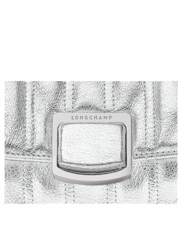 Longchamp 10130/HAN - CUIR D'AGNEAU - ARGE longchamp brioche métal sac rabat s Sac porté travers
