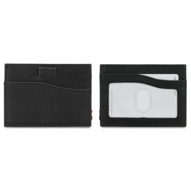 Garzini CH-L2 - CUIR - BRUSHED BLACK - B porte carterfid leggera Porte-cartes