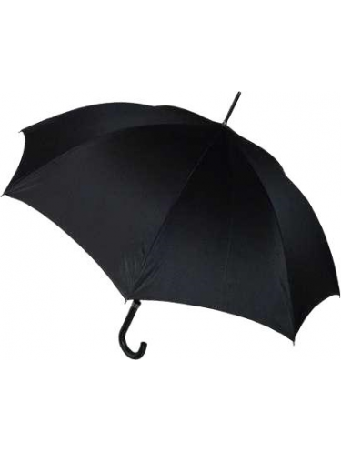 Guy De Jean SENIOR - POLYESTER - NOIR guy de jean-senior-parapluie canne cuir Parapluies