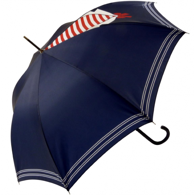 Guy De Jean LPF48 - POLYESTER - MARINE - 1 le parapluie français-matelote-canne automatique Parapluies