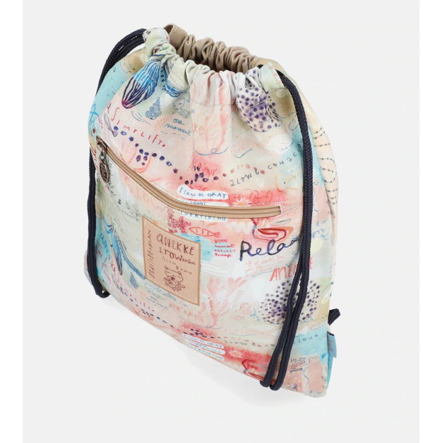 Anekke 34700-701 - POLYESTER - BEIGE aneeke-méditérranéen-sac à dos simple Sacs à mains