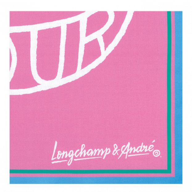 Longchamp 50595/COT - COTON - ROSE - 018 longchamp-pliage andré-étole rose Foulards/Etoles