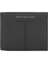 Tommy Hilfiger AM10611 - CUIR DE VACHETTE - NOI tommy hilfiger-th central-porte cartes/monnaie Portefeuilles