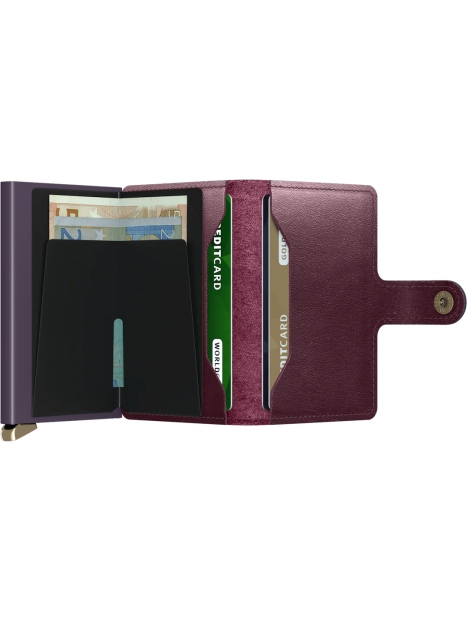Secrid MDU - ALUMINIUM - BORDEAUX secrid card protector-porte cartes Porte-cartes