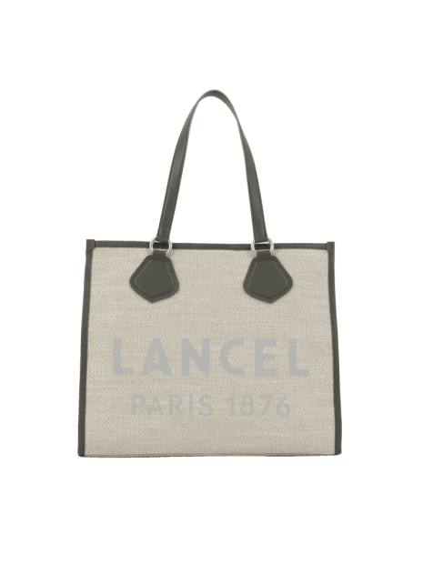 Lancel A10749 - TOILE ET CUIR - NTUREL/ lancel summer tote cabas large shopping
