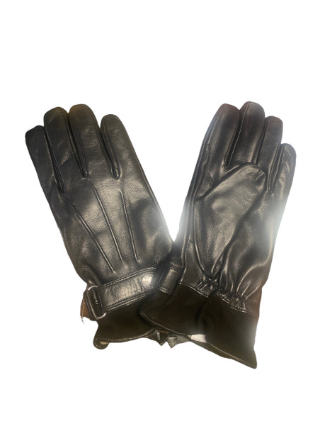 Glove Story 22090TR - AGNEAU - NOIR - 100 glove story-baguette droite-gants homme Gants