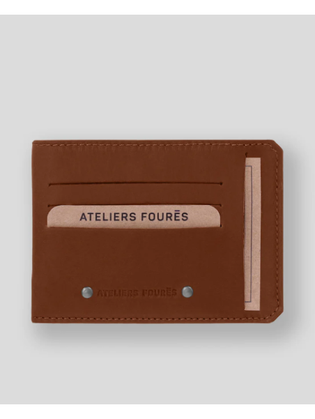 Les Ateliers Foures 948 - CUIR DE VACHETTE - FAUVE 948 Porte-cartes