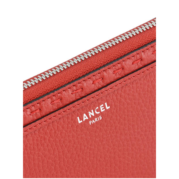 Lancel A10111 - CUIR DE VACHETTE - ROUG Premier Flirt de Lancel - Portefeuille long zippé Portefeuilles