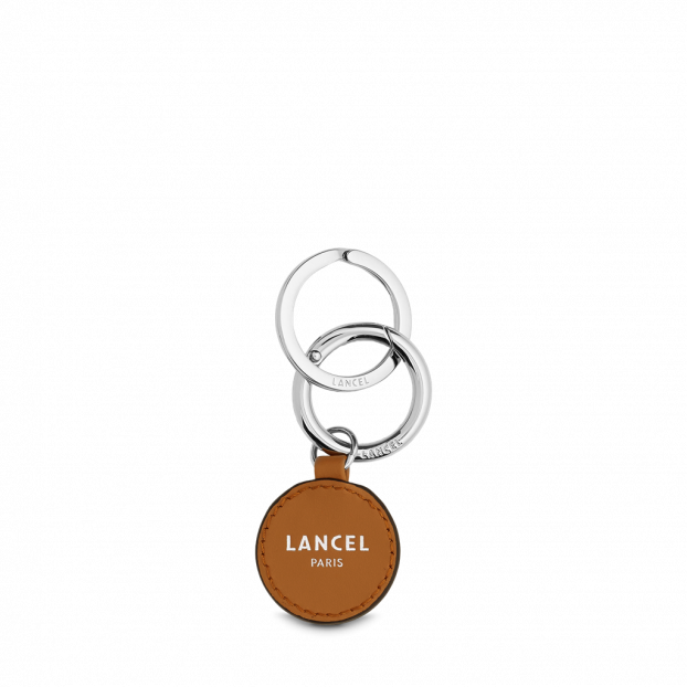 Lancel A10396 - METAL/CUIR - CAMEL - 20 lancel charms base tag cuir Porte-clés