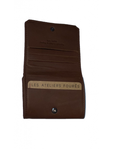Les Ateliers Foures 9148 - CUIR DE VACHETTE - COGNAC Porte-monnaie/ Porte-billets Portefeuilles